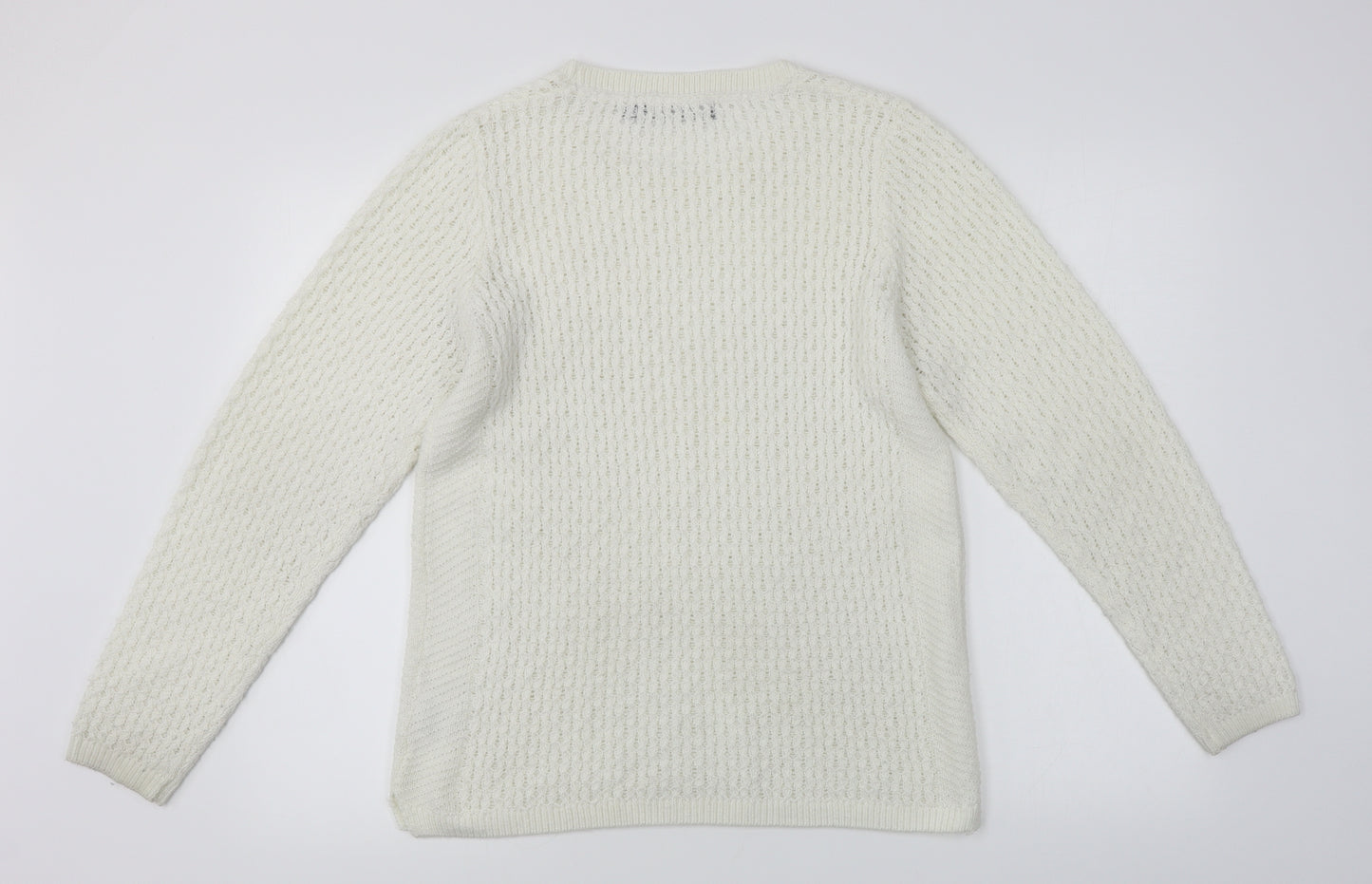 ISLE   Womens White   Pullover Jumper Size S