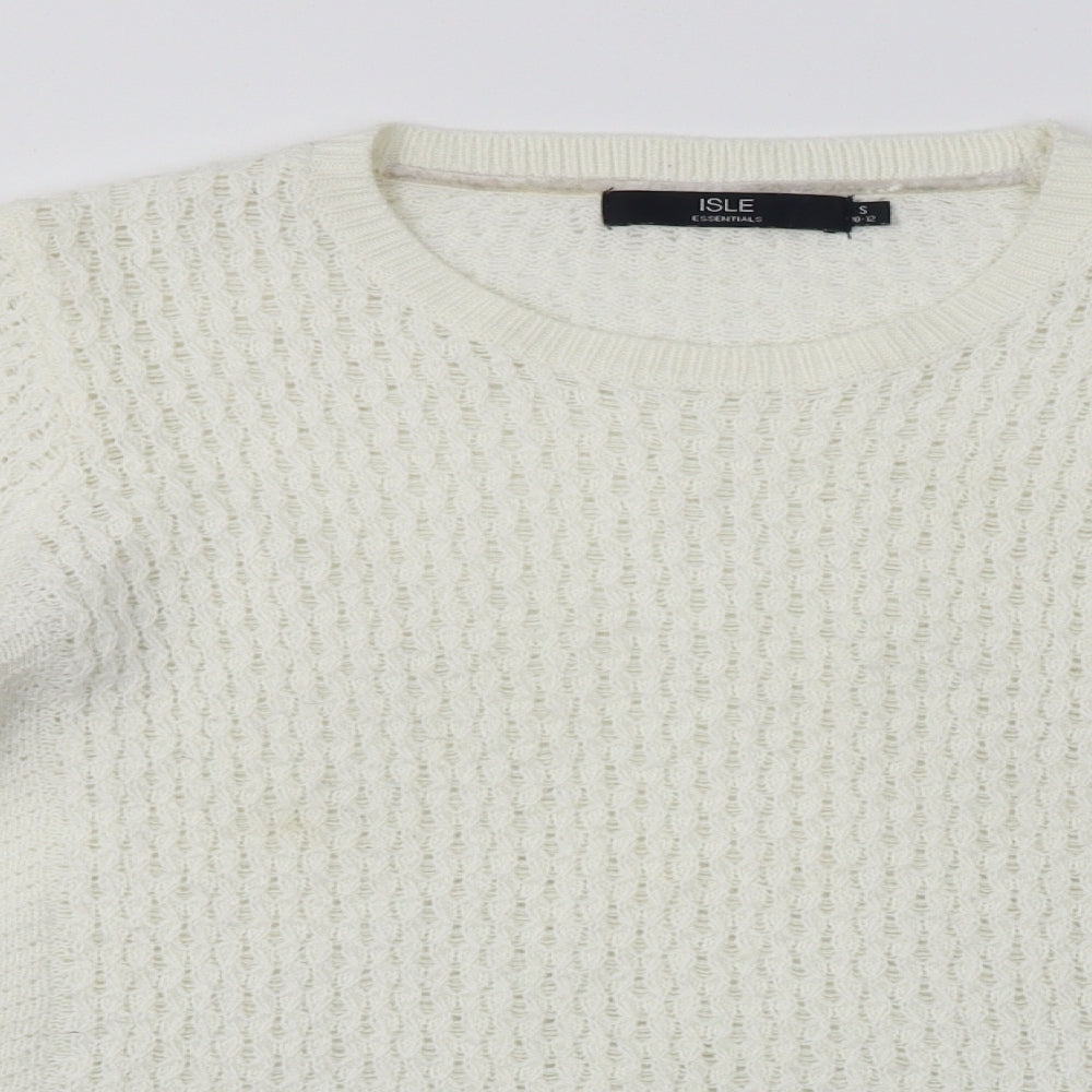 ISLE   Womens White   Pullover Jumper Size S