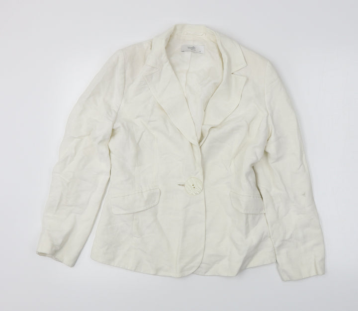 Wallis  Womens White   Jacket Blazer Size 10