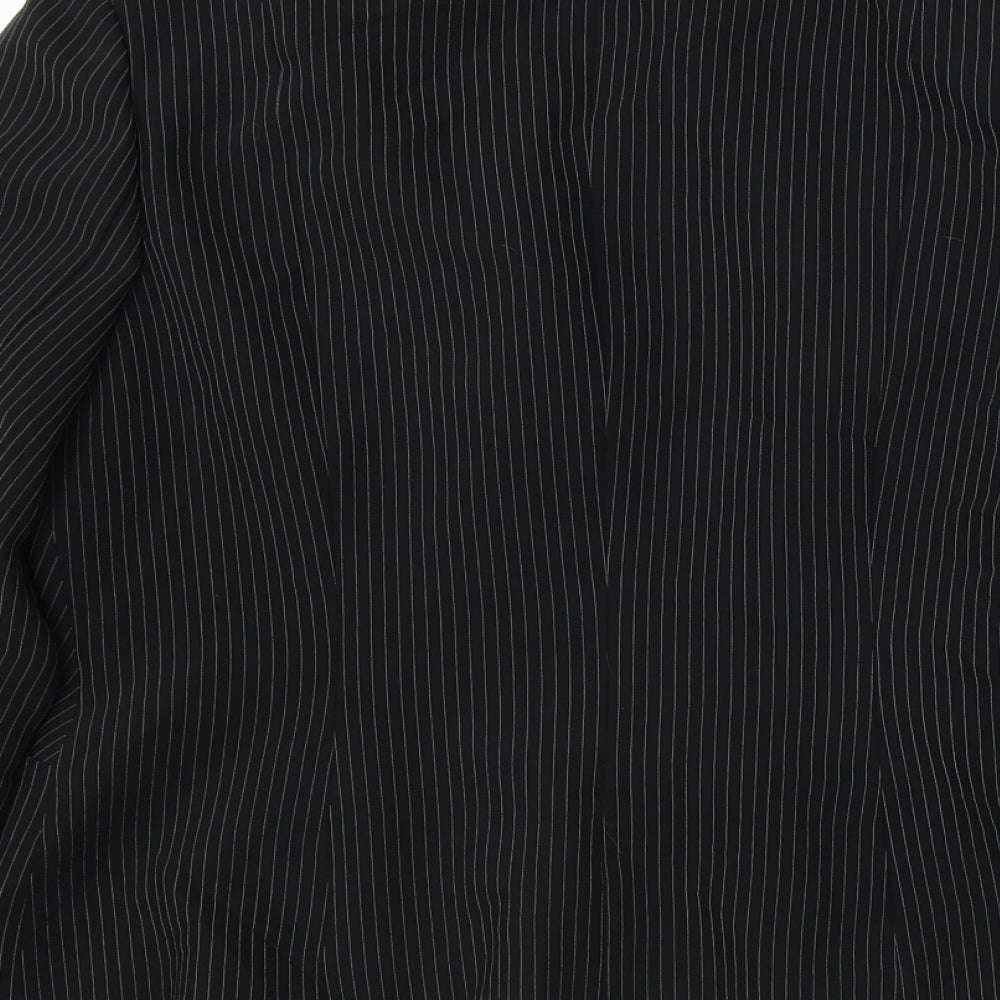 Precis  Womens Black Striped  Jacket Blazer Size 16