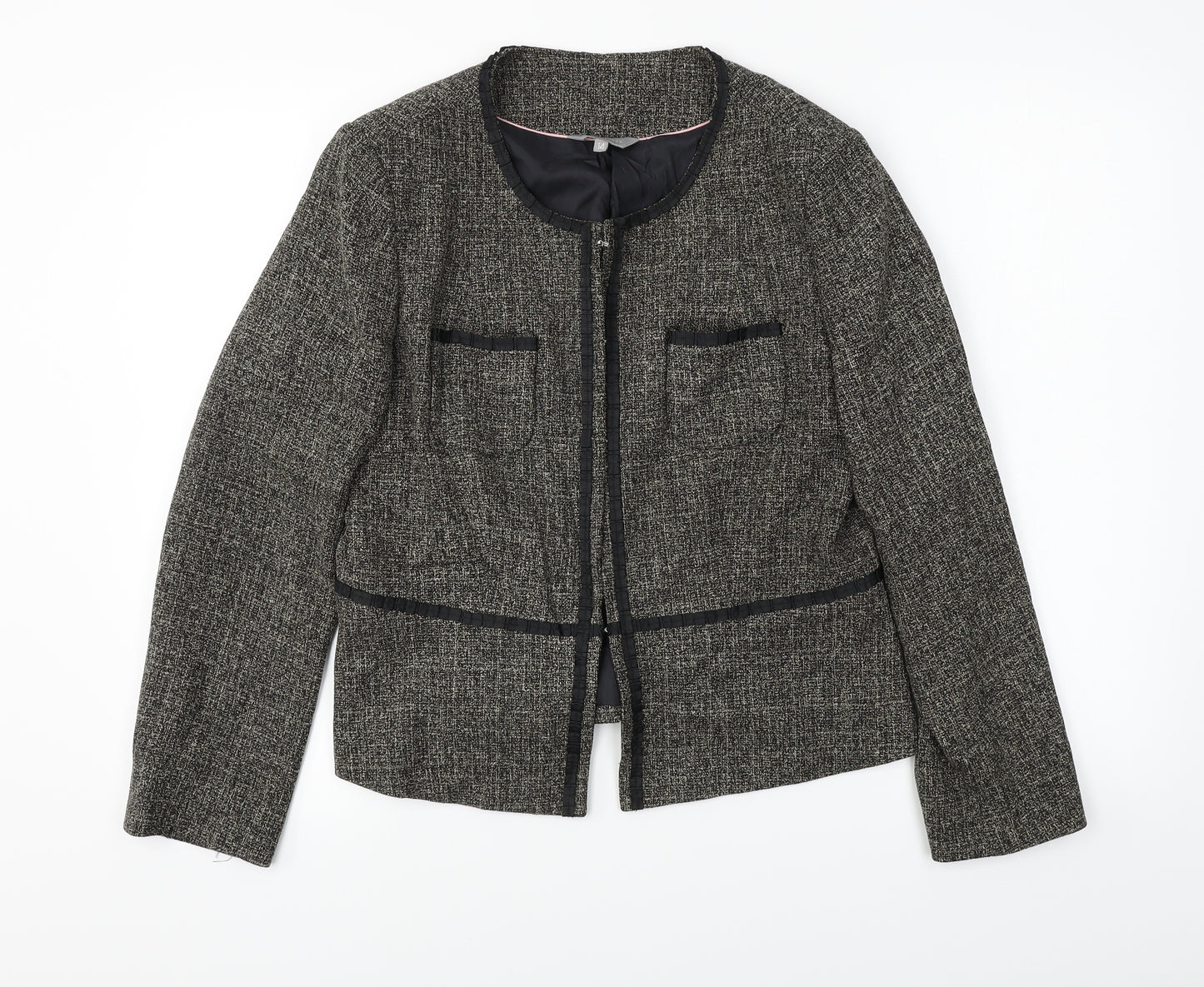 Mia Moda  Womens Brown   Jacket Blazer Size 14