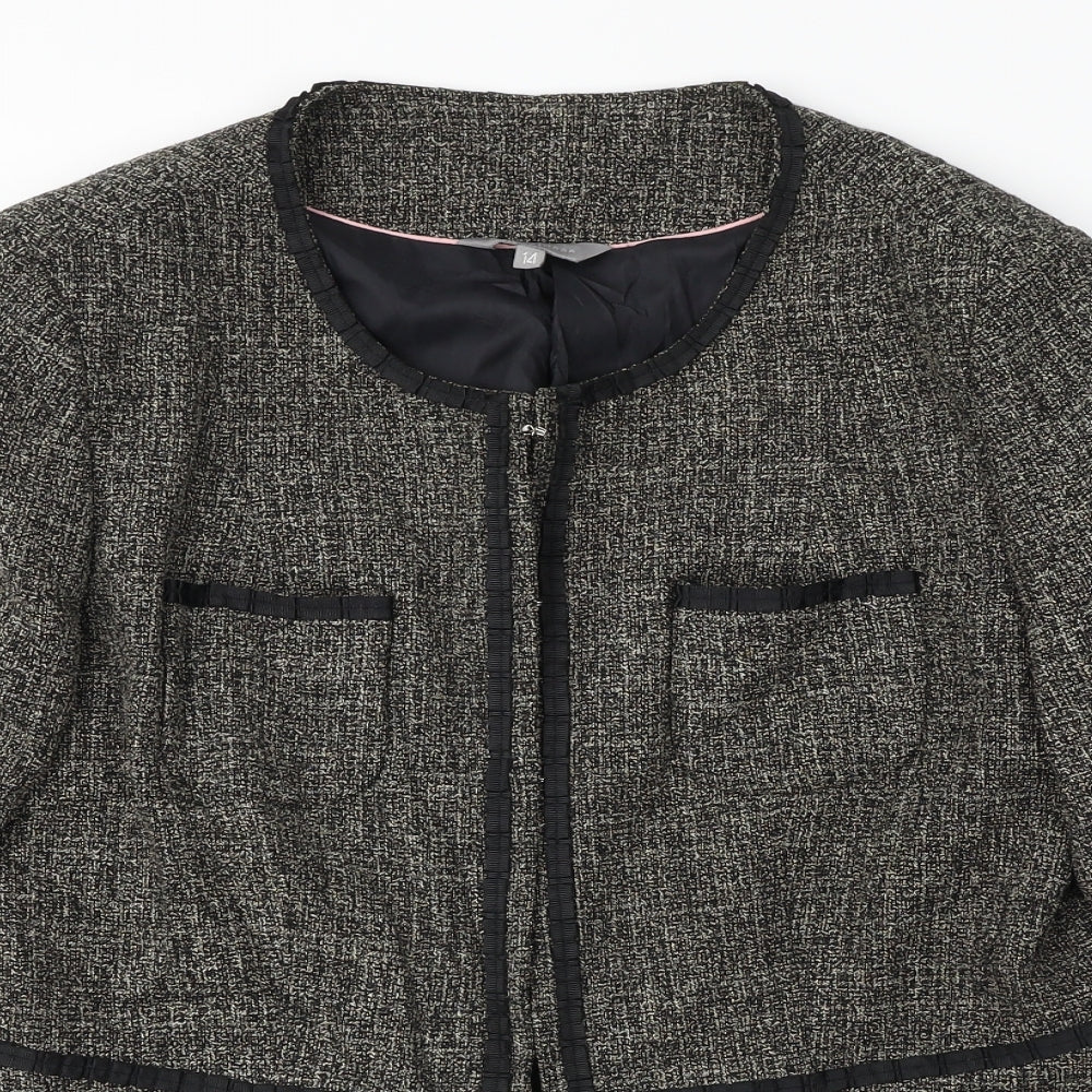 Mia Moda  Womens Brown   Jacket Blazer Size 14