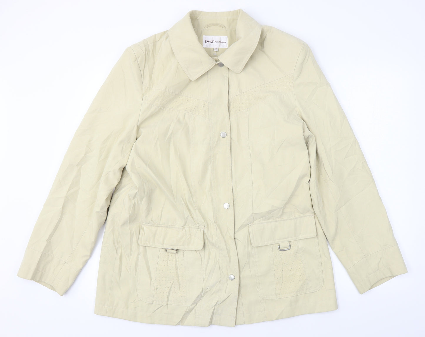 EWM  Womens Beige   Jacket Coat Size 16