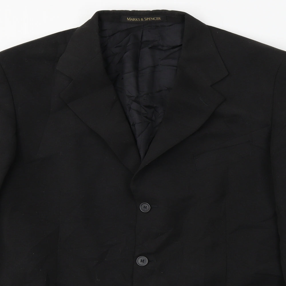Marks and Spencer  Mens Black   Jacket Blazer Size 44