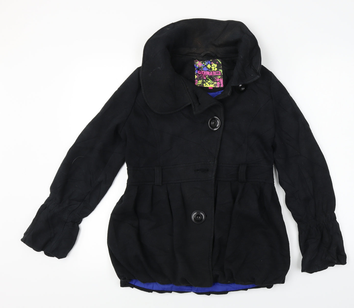 New Look  Girls Black   Jacket Coat Size 12-13 Years