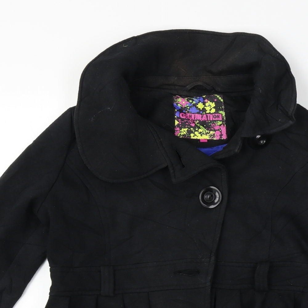 New Look  Girls Black   Jacket Coat Size 12-13 Years