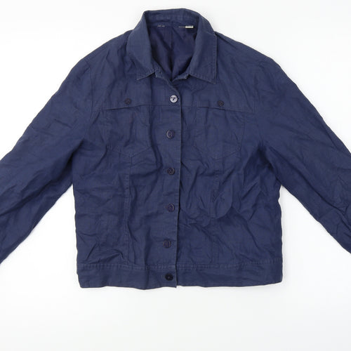 Preworn  Womens Blue   Jacket Blazer Size 8