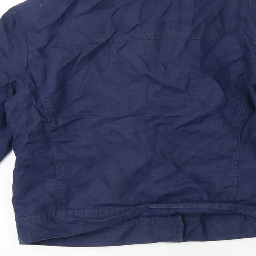 Preworn  Womens Blue   Jacket Blazer Size 8