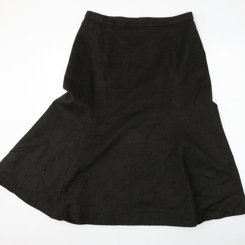 Preworn  Womens Brown Check  A-Line Skirt Size 32 in