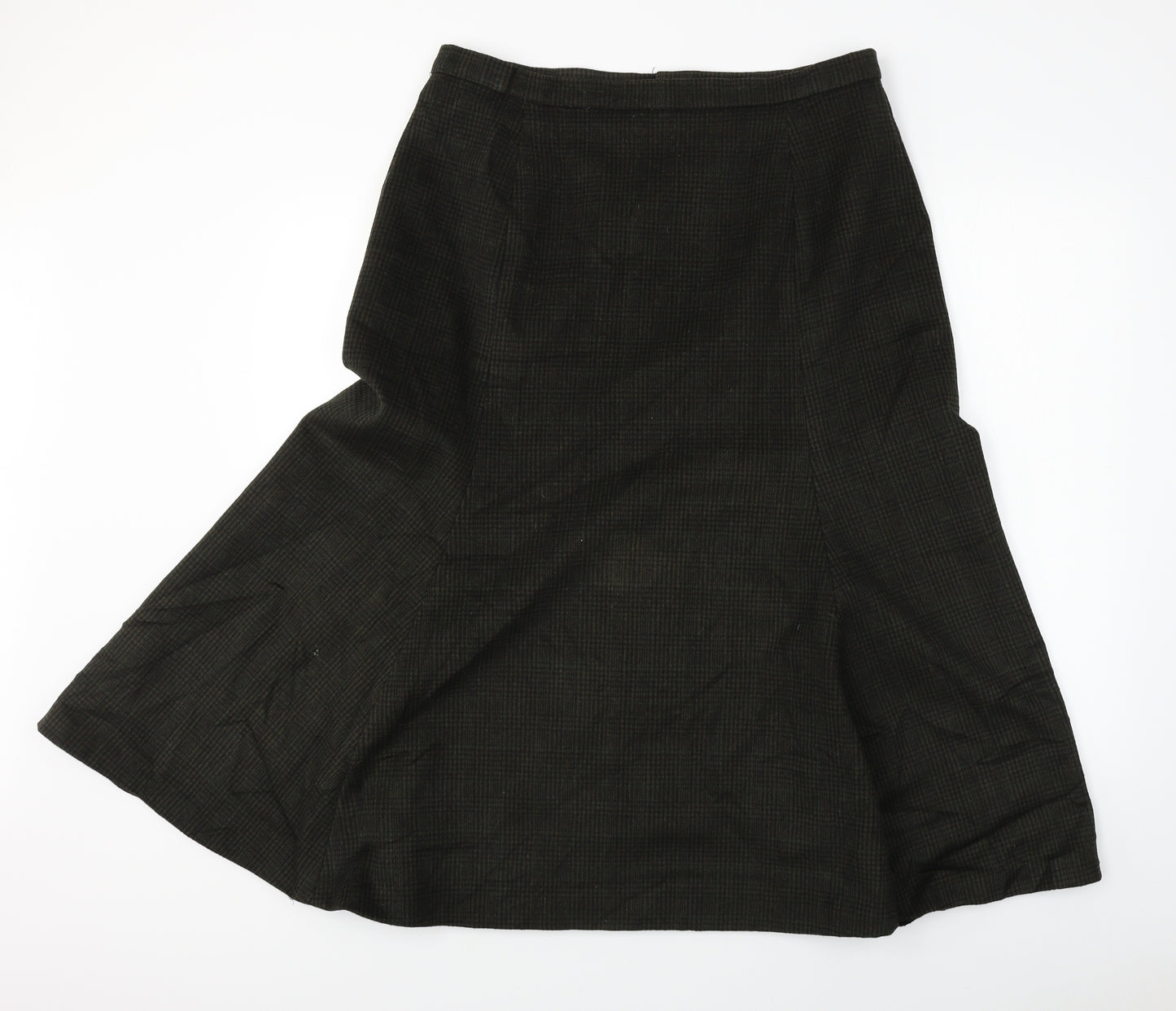 Preworn  Womens Brown Check  A-Line Skirt Size 32 in