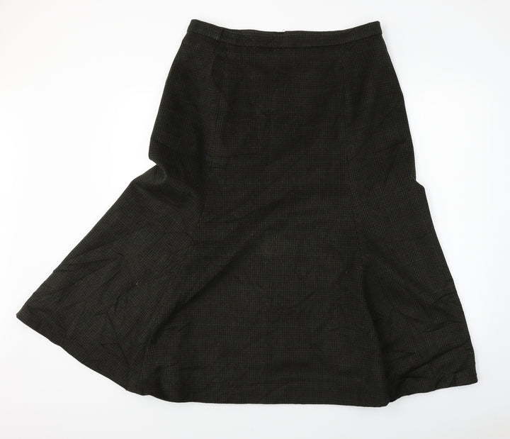 Preworn  Womens Brown Check  A-Line Skirt Size 32 in