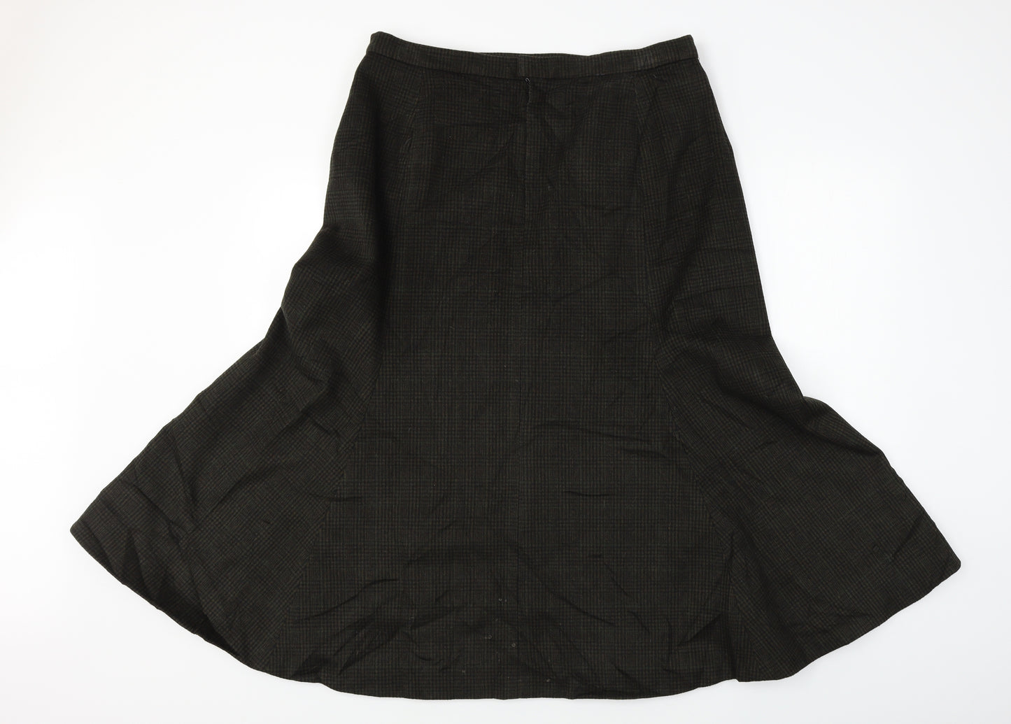 Preworn  Womens Brown Check  A-Line Skirt Size 32 in