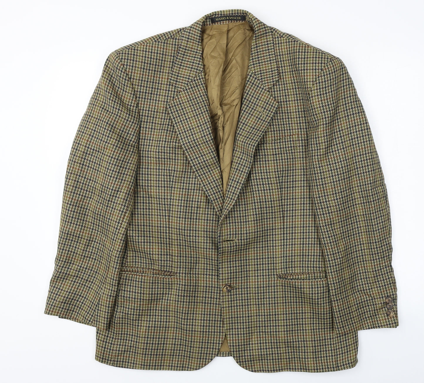 Marks and Spencer  Mens Brown Check  Jacket Blazer Size 40