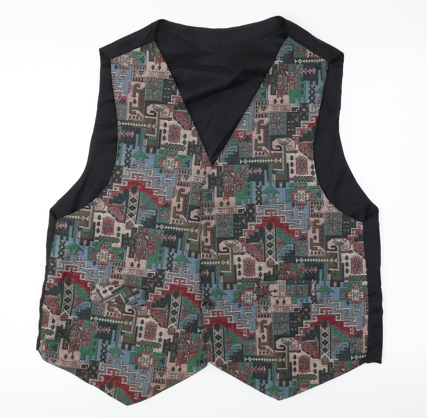 dilek  Mens Black   Jacket Suit Waistcoat Size XL