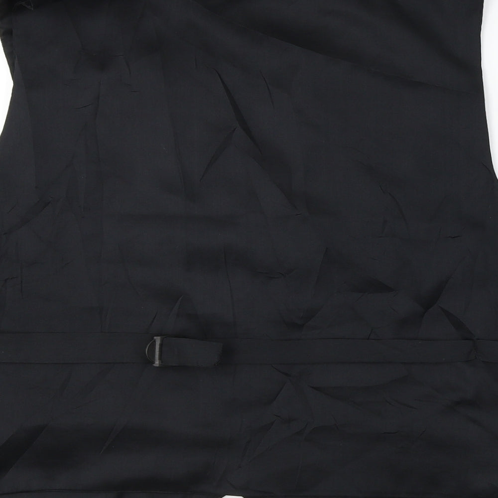 dilek  Mens Black   Jacket Suit Waistcoat Size XL