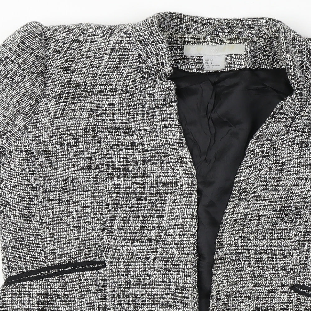 H&M  Womens Grey   Jacket Blazer Size 4