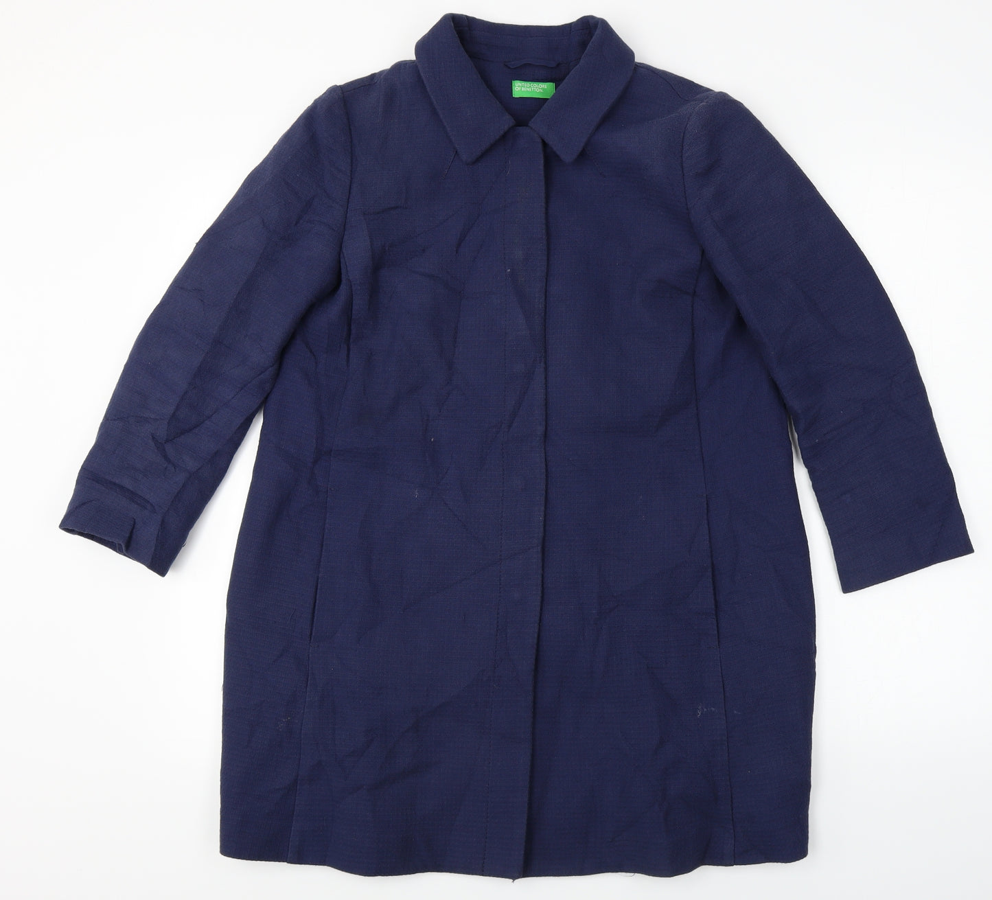 United Colors of Benetton  Womens Blue   Jacket Coat Size 8