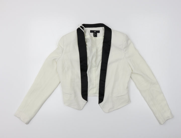 H&M Womens White Jacket Blazer Size 4