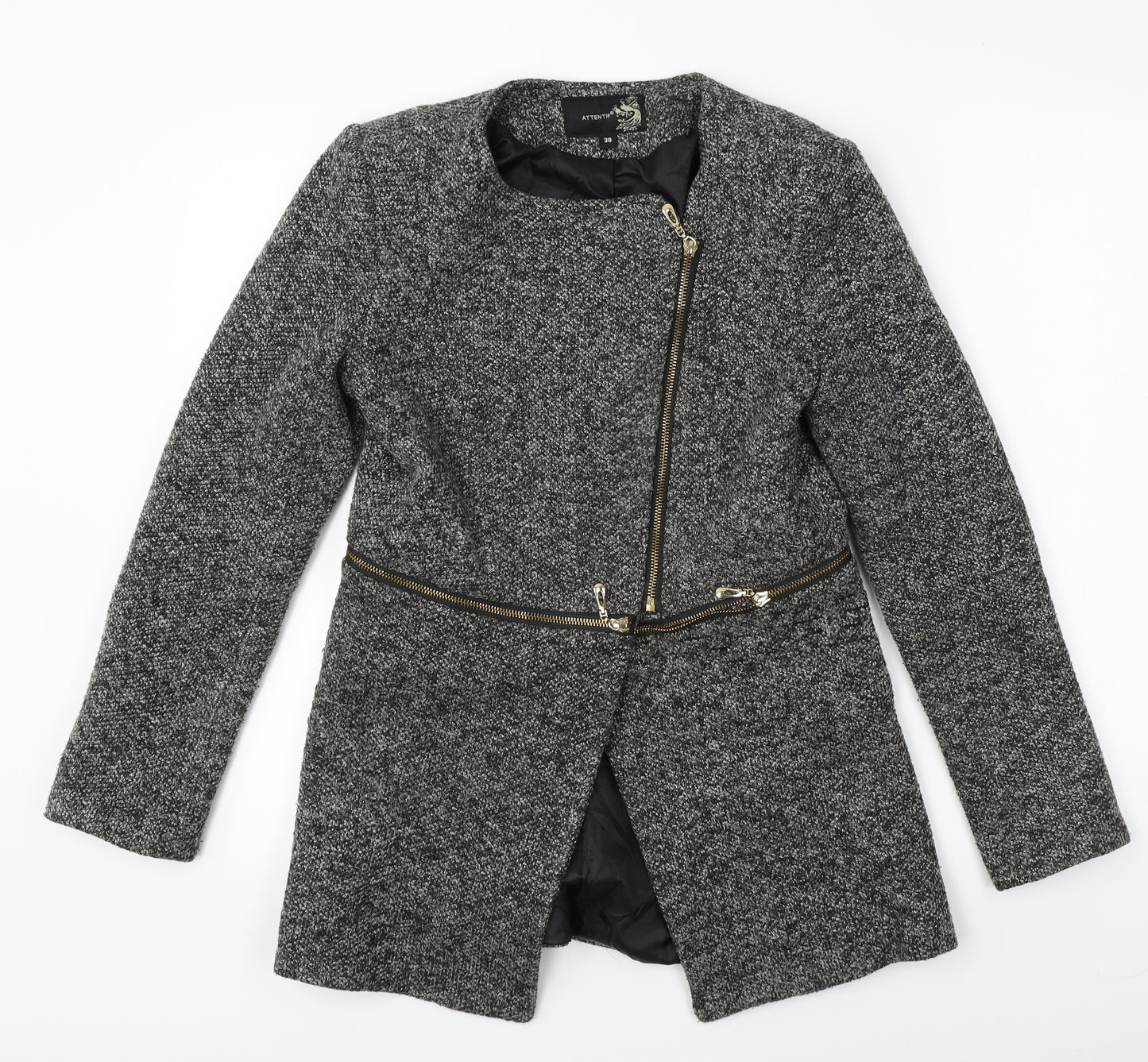 Attentif  Womens Grey   Jacket Coat Size 10