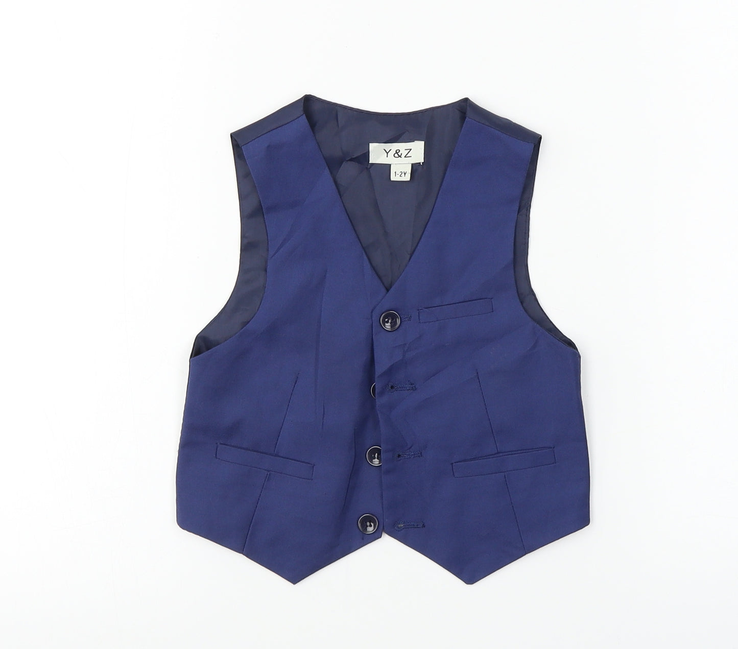 y&z Boys Black   Jacket Waistcoat Size 2 Years