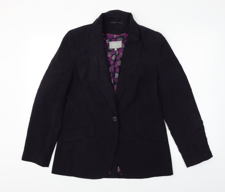 Per Una Womens Purple Striped Jacket Blazer Size 12