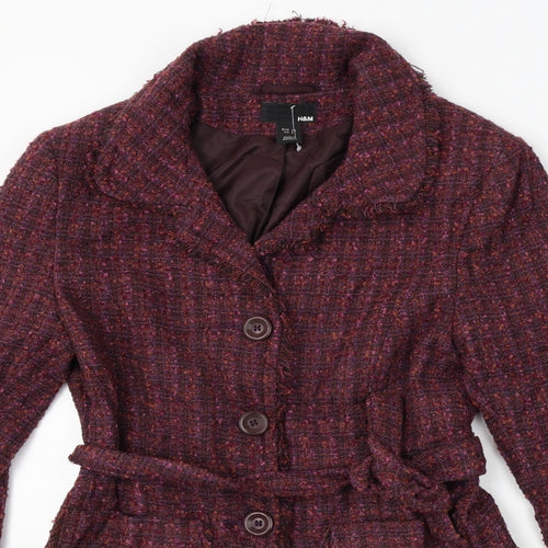 H&M  Womens Purple   Jacket Coat Size 8