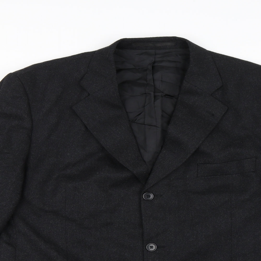 C&A Mens Black   Jacket Suit Jacket Size 42