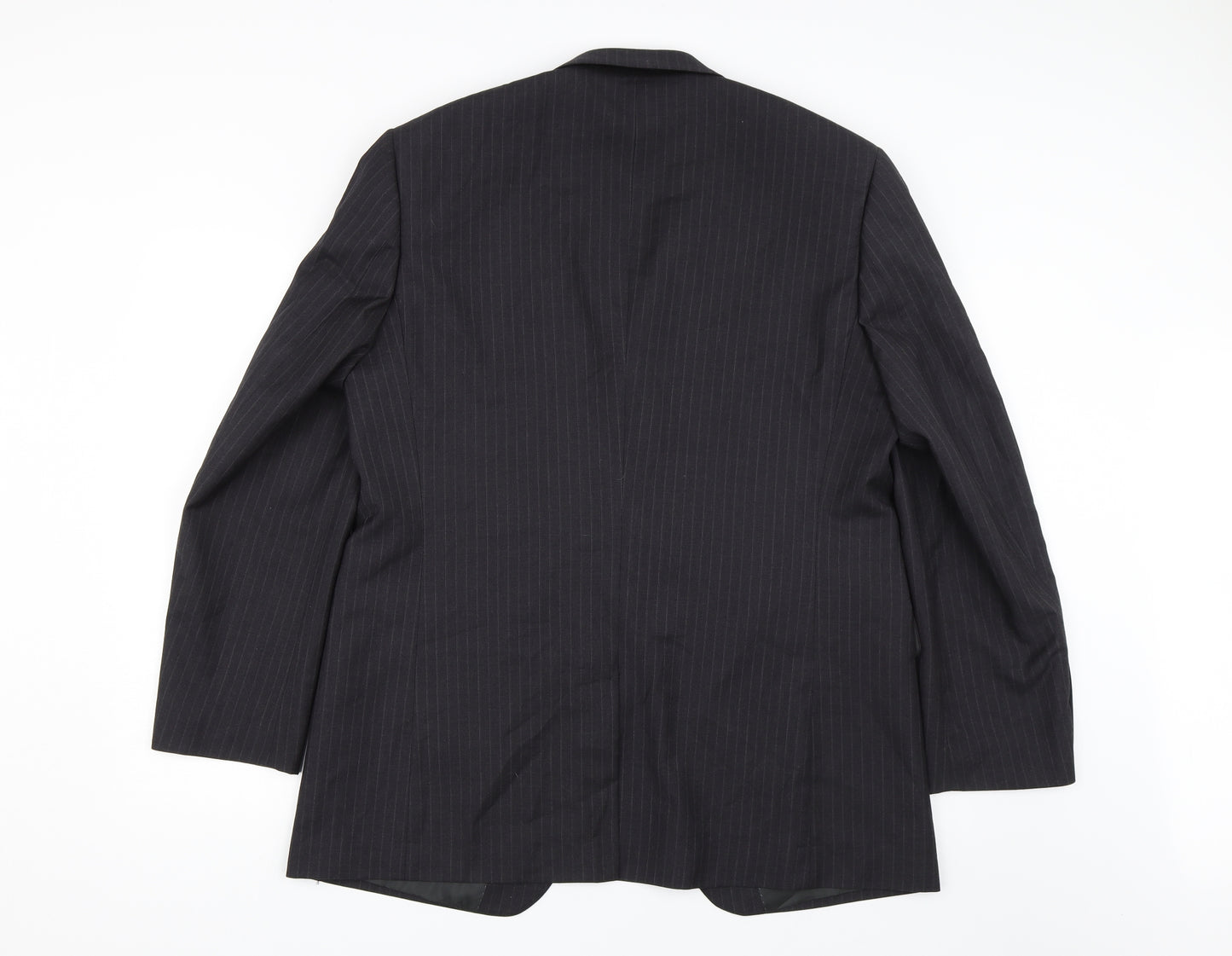 Burton Mens Black Striped  Jacket Suit Jacket Size 42