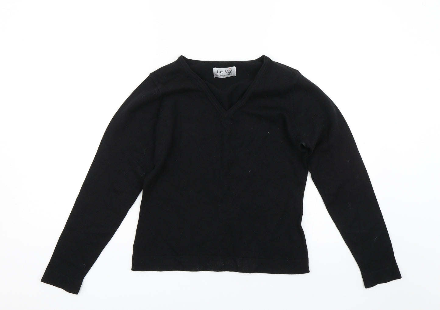 La Vie Womens Black   Pullover Jumper Size 10