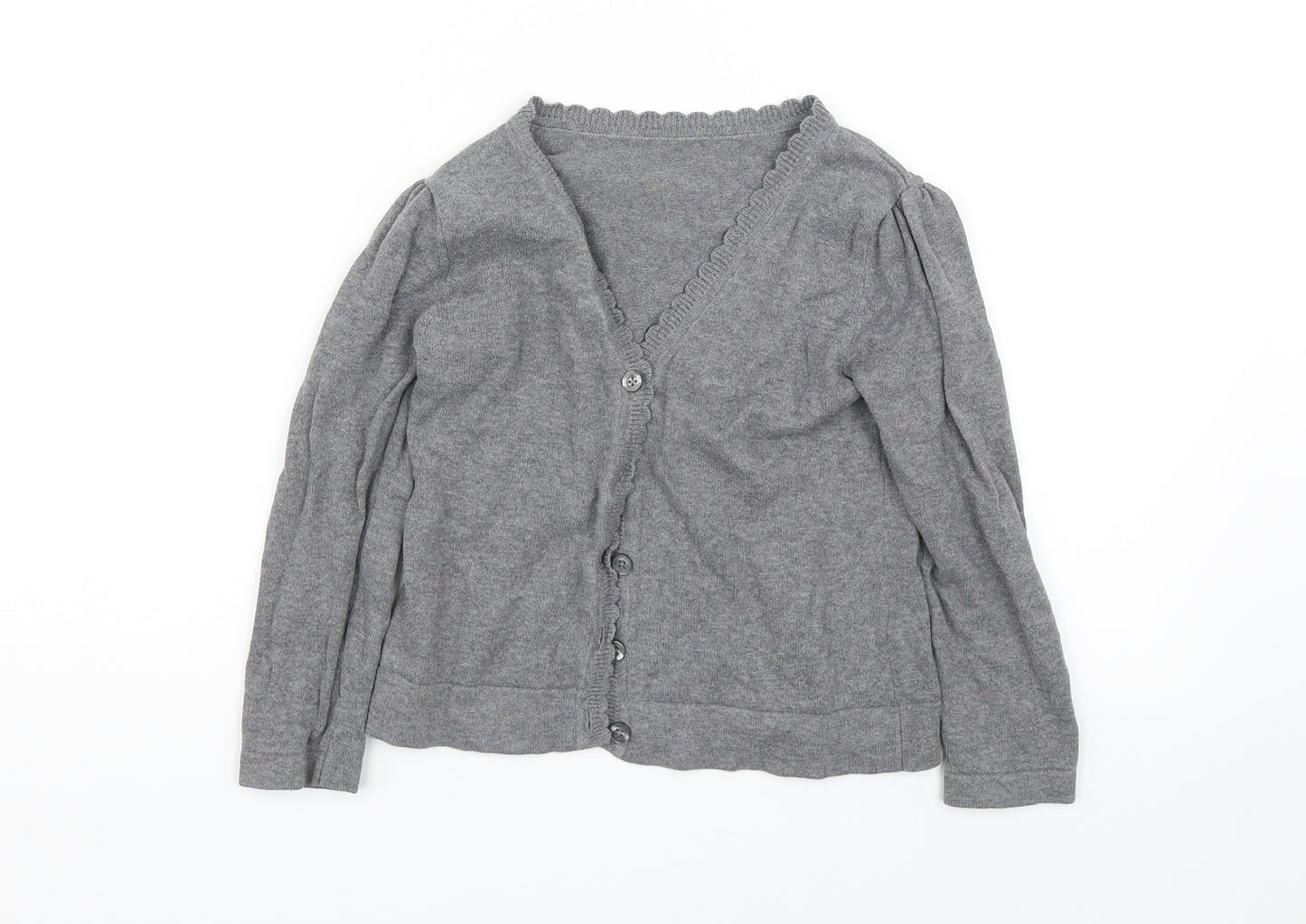 George Girls Grey   Cardigan Jumper Size 4-5 Years  - School