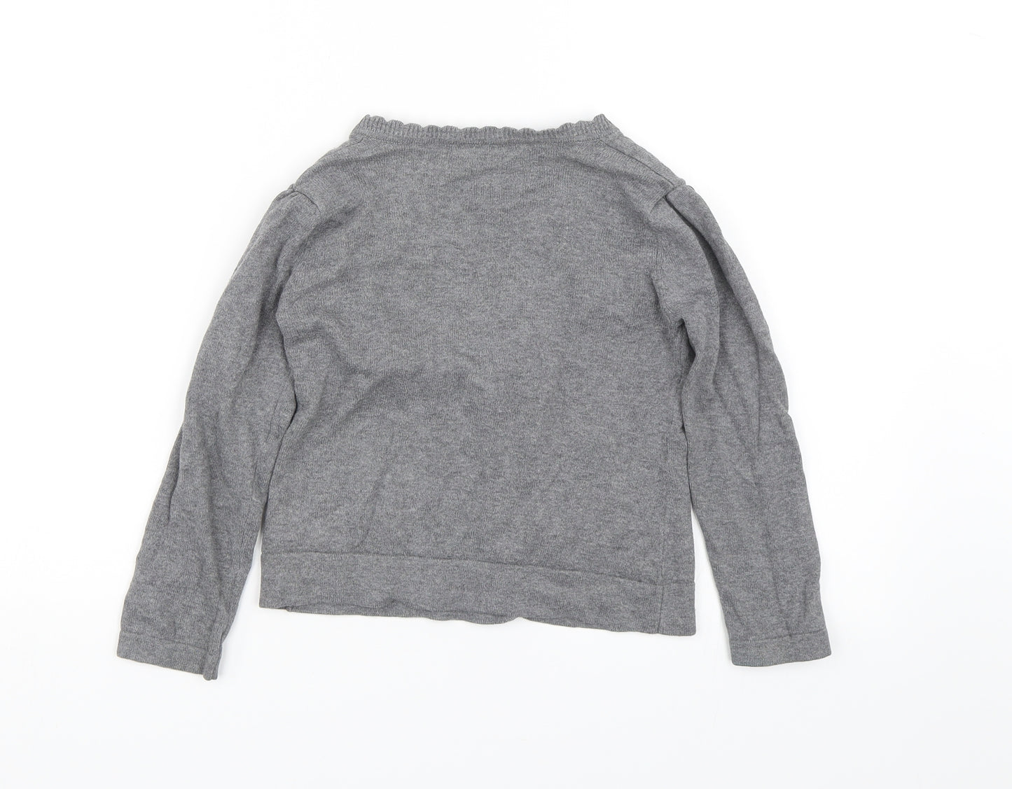 George Girls Grey   Cardigan Jumper Size 4-5 Years  - School