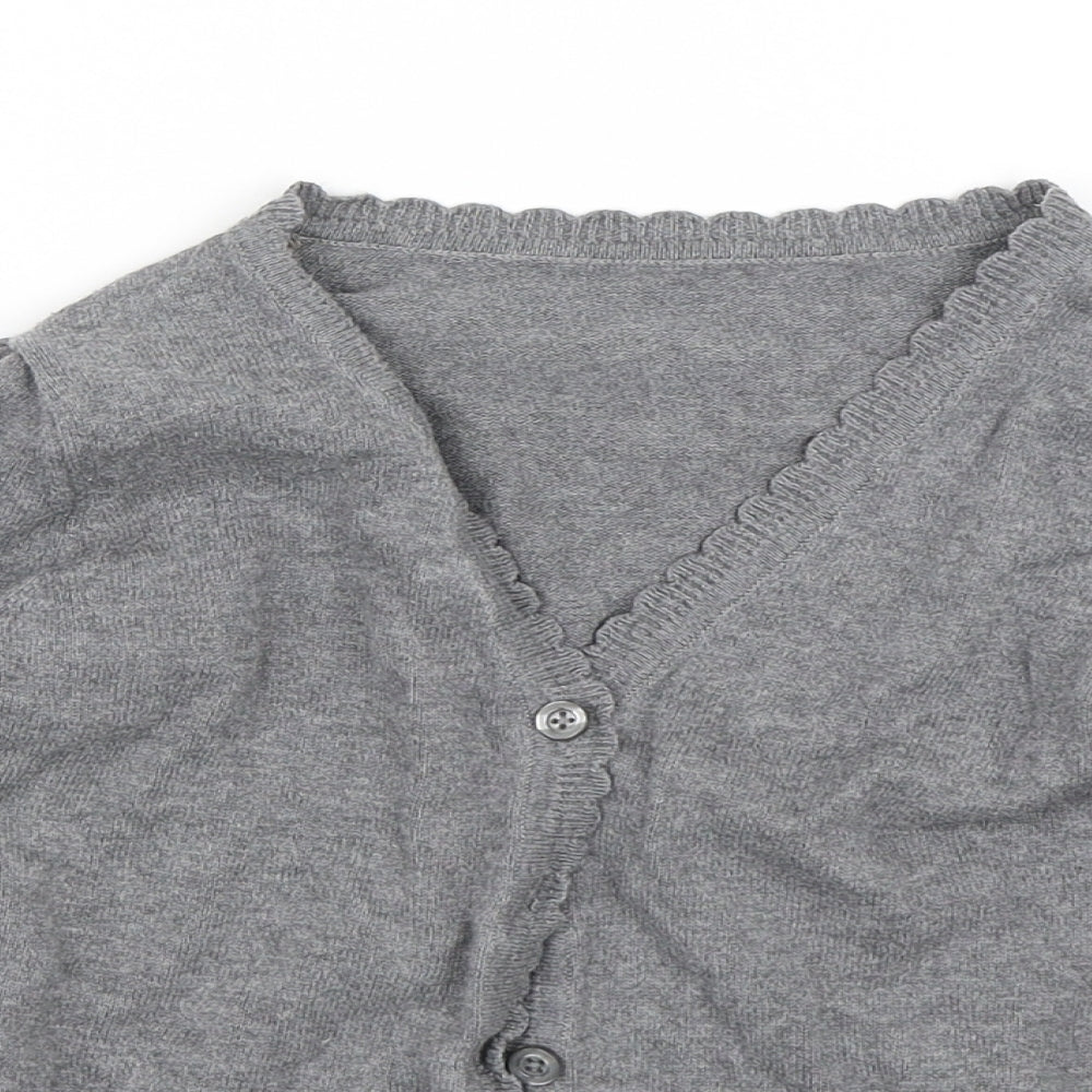 George Girls Grey   Cardigan Jumper Size 4-5 Years  - School