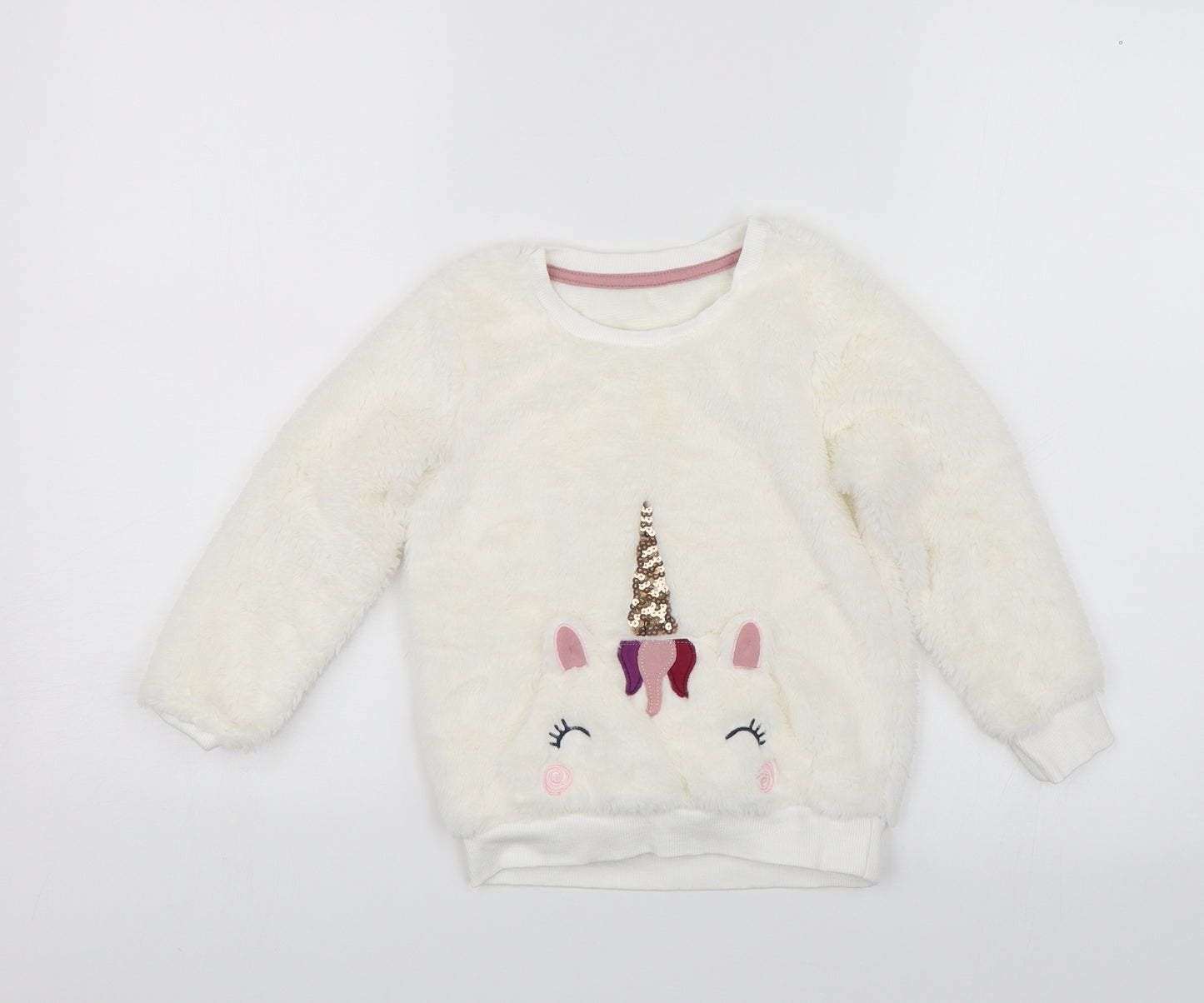 Nutmeg Girls Beige   Pullover Jumper Size 5-6 Years