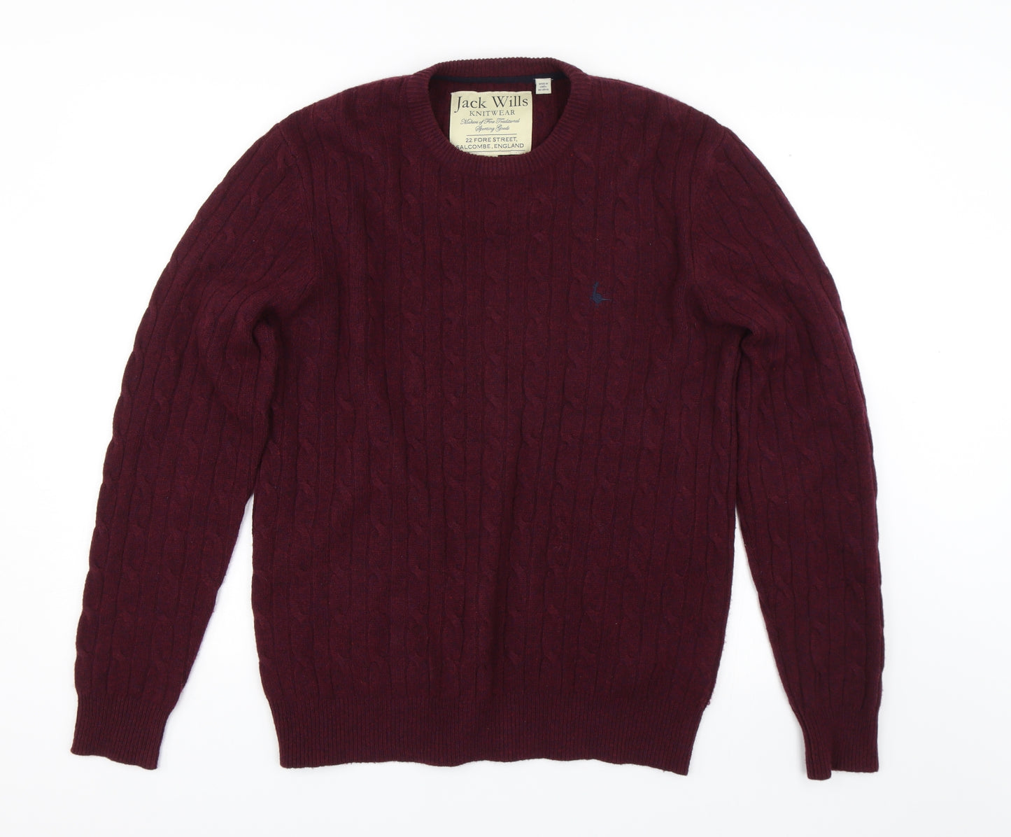 Jack Wills Mens Red   Pullover Jumper Size L