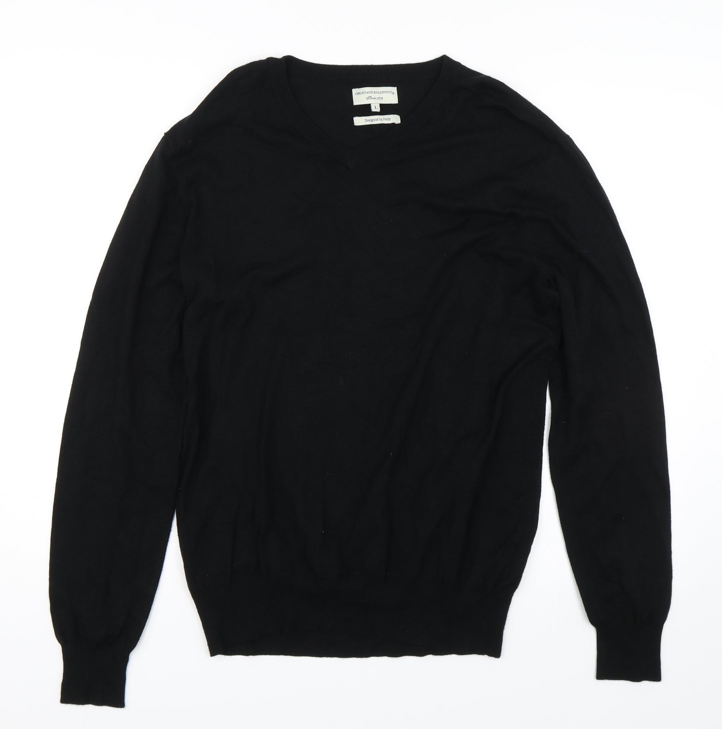 Christiano Baldinucci Mens Black   Pullover Jumper Size L