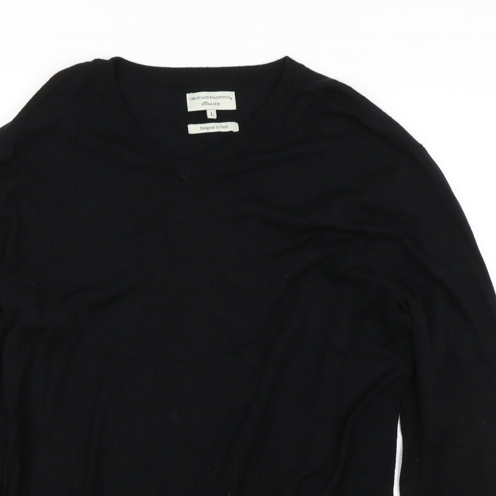 Christiano Baldinucci Mens Black   Pullover Jumper Size L