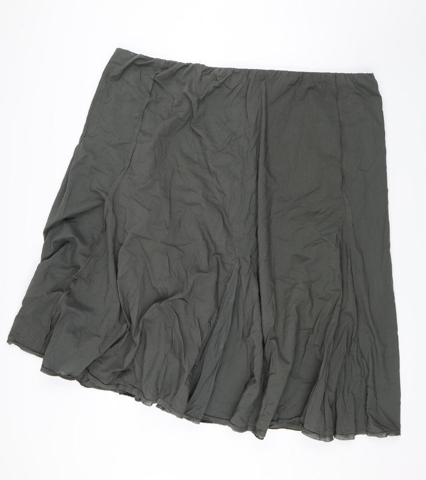 M&S Womens Green   Pleated Skirt Size 28
