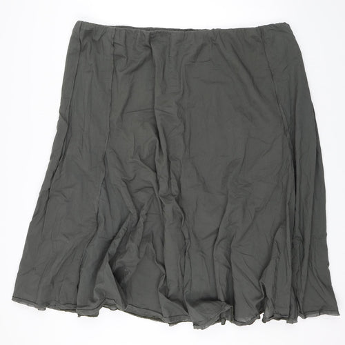 M&S Womens Green   Pleated Skirt Size 28