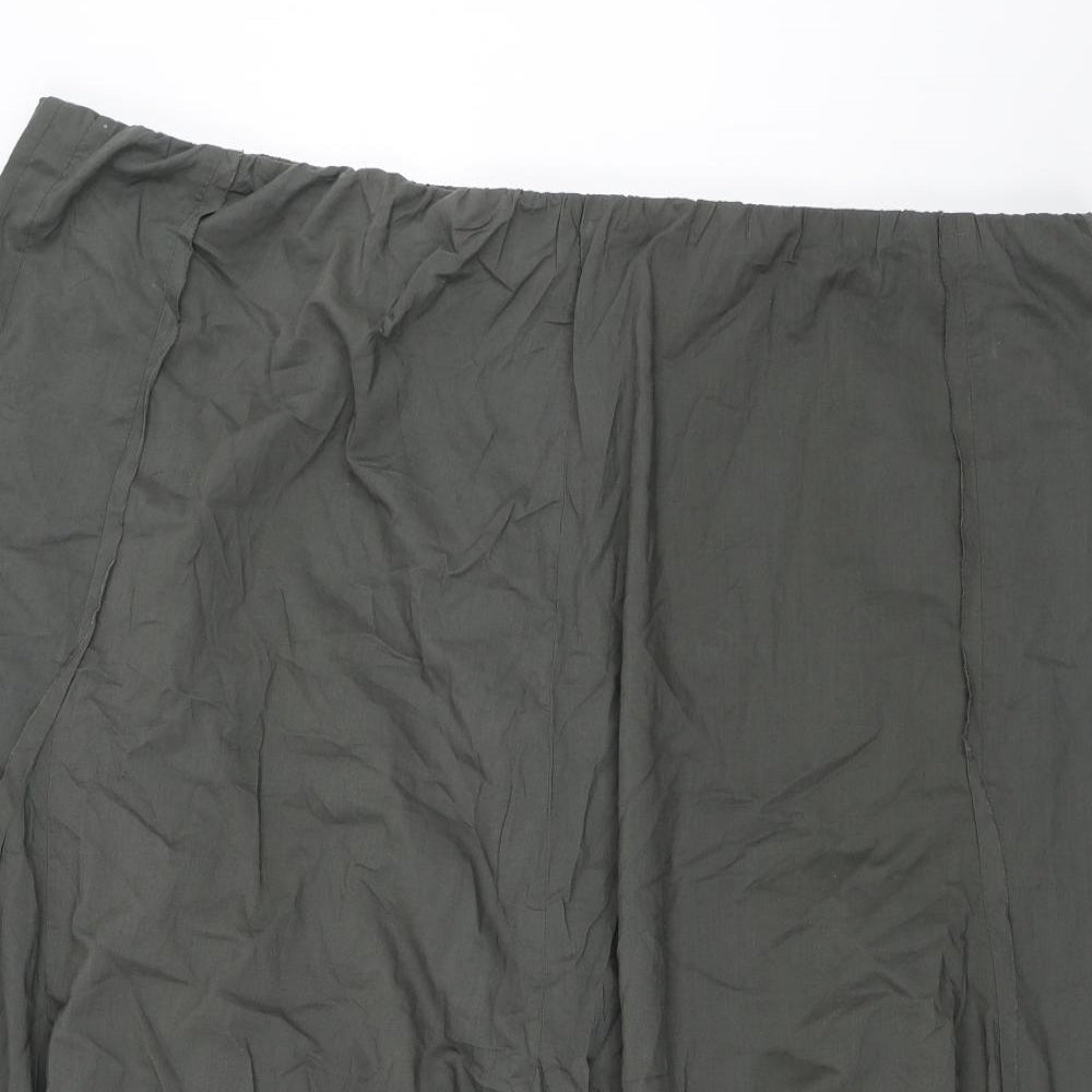M&S Womens Green   Pleated Skirt Size 28