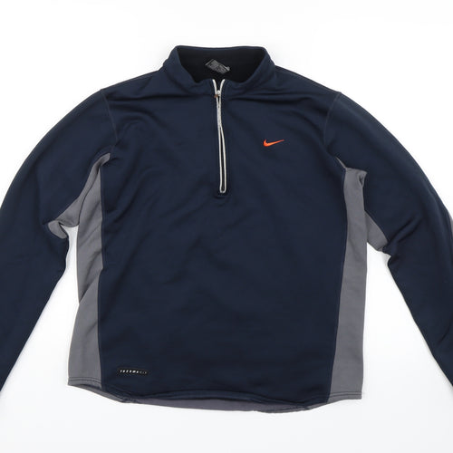 Nike Mens Blue  Jersey Pullover Sweatshirt Size M