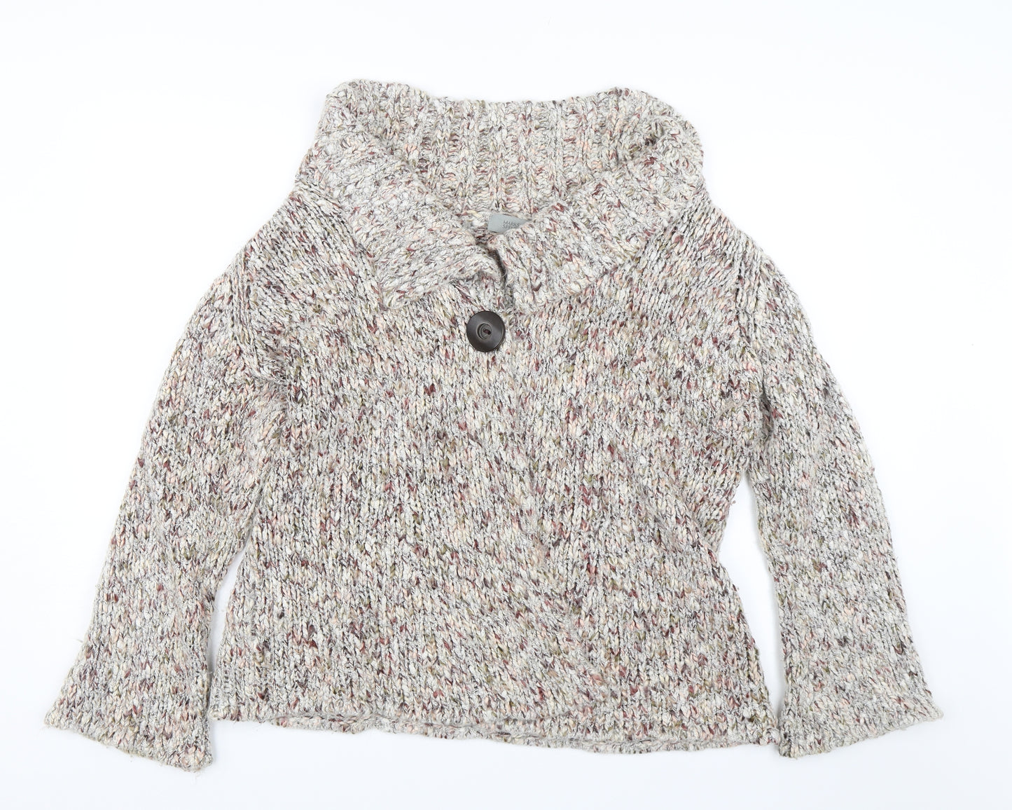 M&S Womens Multicoloured   Cardigan Jumper Size 16