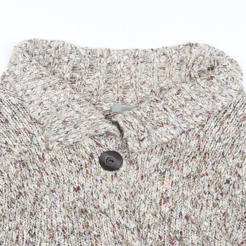 M&S Womens Multicoloured   Cardigan Jumper Size 16
