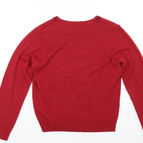 Classic Womens Red   Cardigan Jumper Size 10