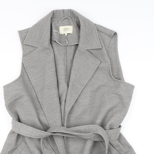 Papaya Womens Grey   Trench Coat Jacket Size L