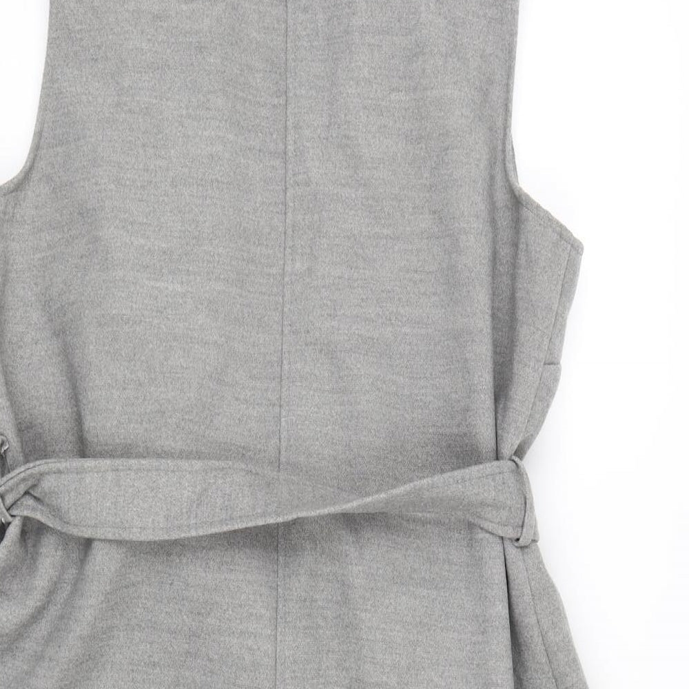 Papaya Womens Grey   Trench Coat Jacket Size L