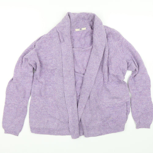 preoworn Womens Purple   Cardigan Jumper Size 14