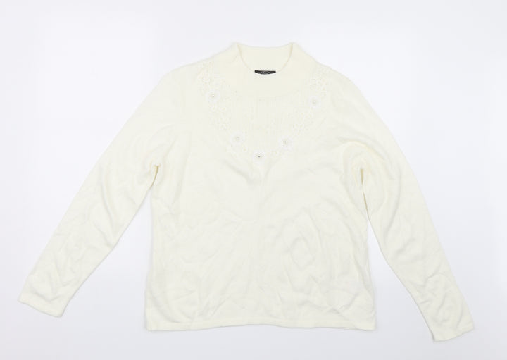 BM Womens Beige   Pullover Jumper Size M
