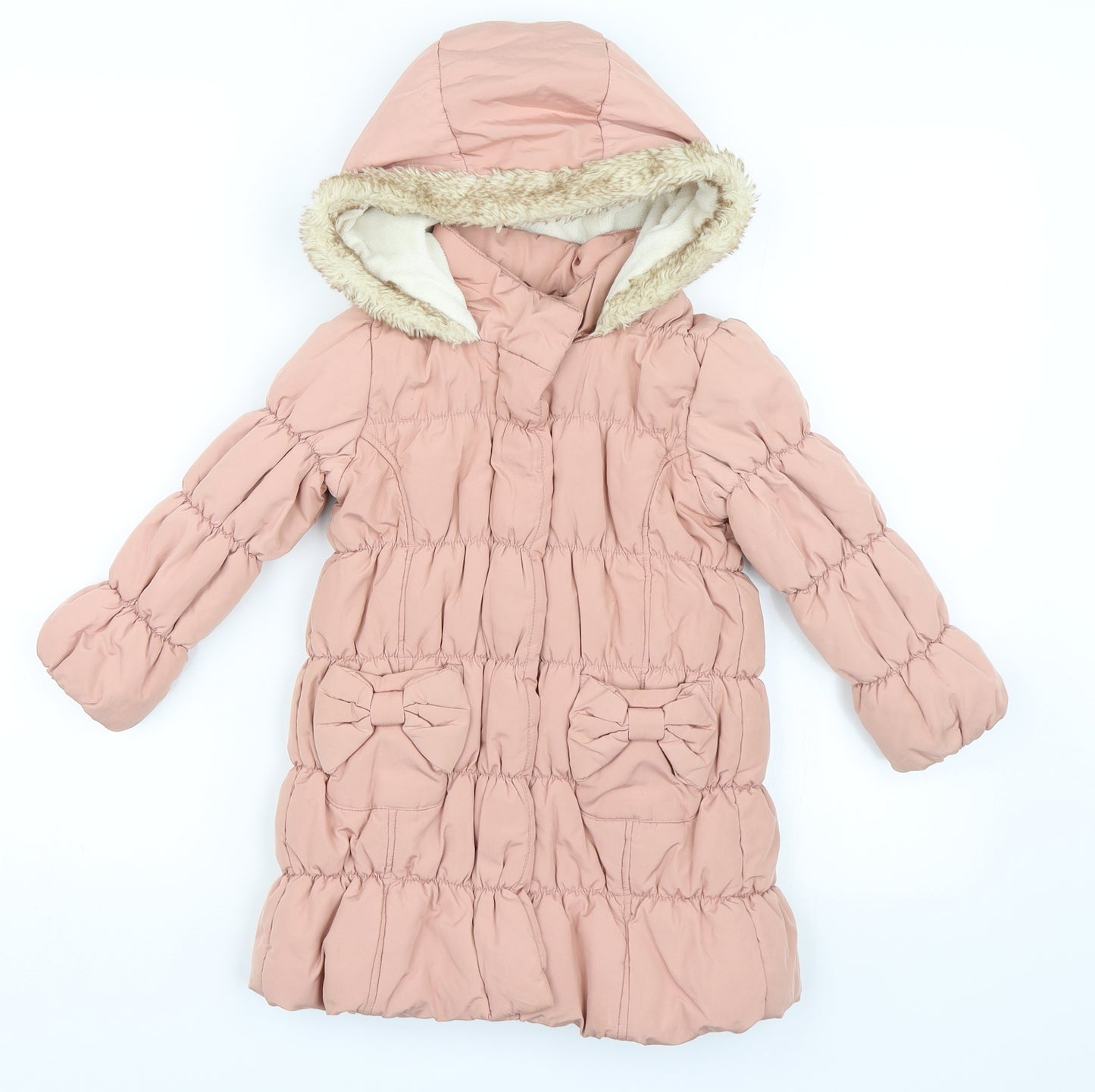 preoworn Girls Pink   Basic Coat Coat Size 2-3 Years