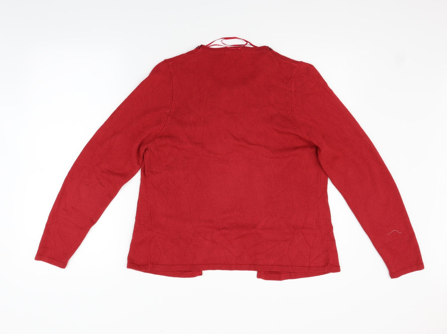 Marks and Spencer Womens Red   Cardigan Jumper Size 14