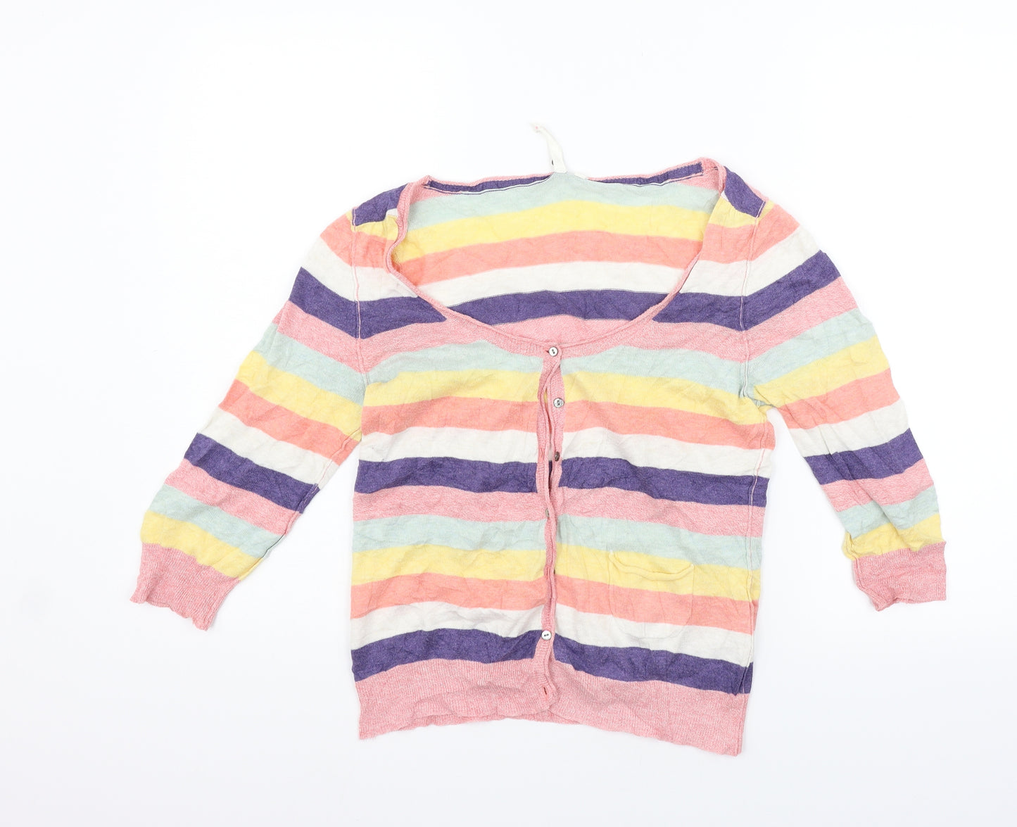 White Stuff Womens Multicoloured Striped  Cardigan Jumper Size 12